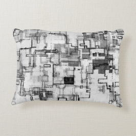 Almofada Decorativa Desenho de Circuito Urbano Digital