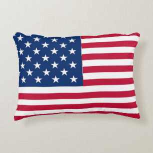 Almofada Decorativa Desenho de Orgulho da Bandeira Americana dos EUA