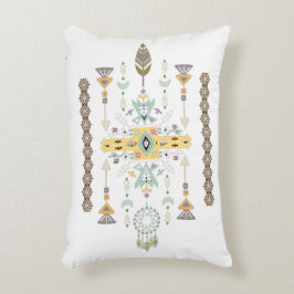 Almofada Decorativa Desenho tribal amarelo e verde