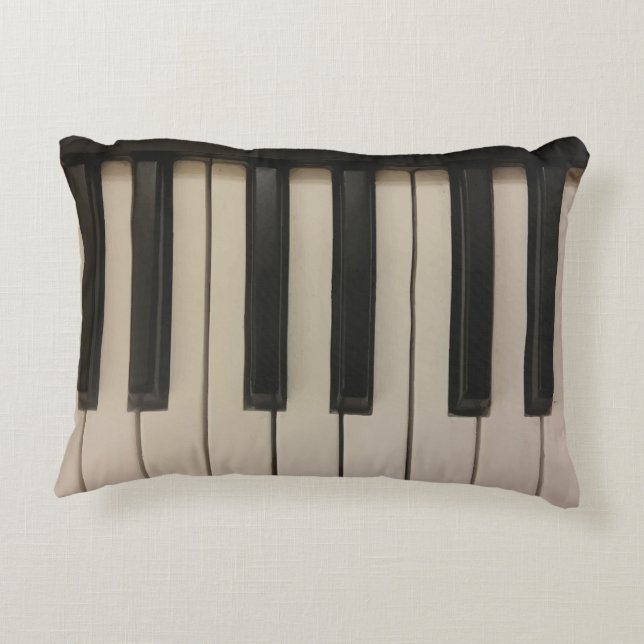 Almofada Decorativa Design bonito das chaves do piano (Verso)