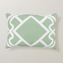 Almofada Decorativa Design claro da treliça do verde prudente do