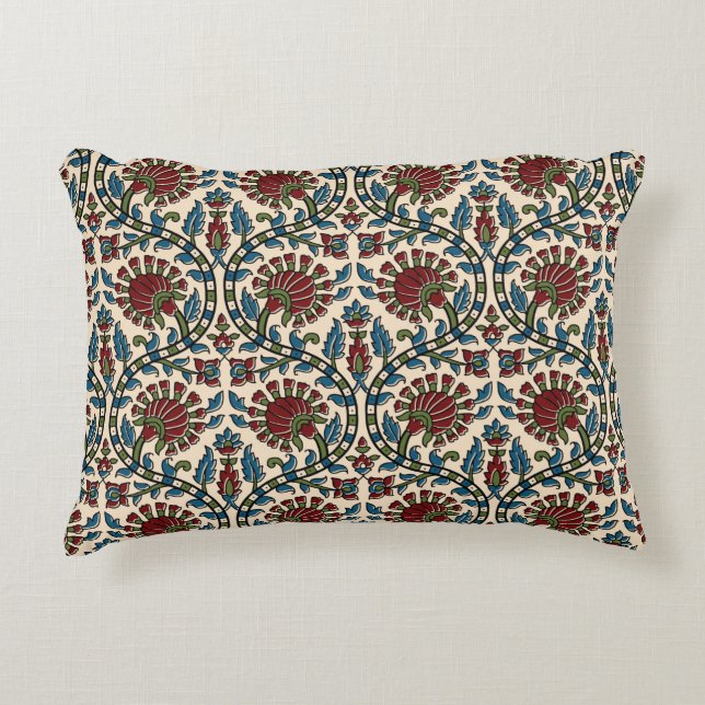 Almofada Decorativa design de abstrato para o bloco ajrakh impressão d (Frente)