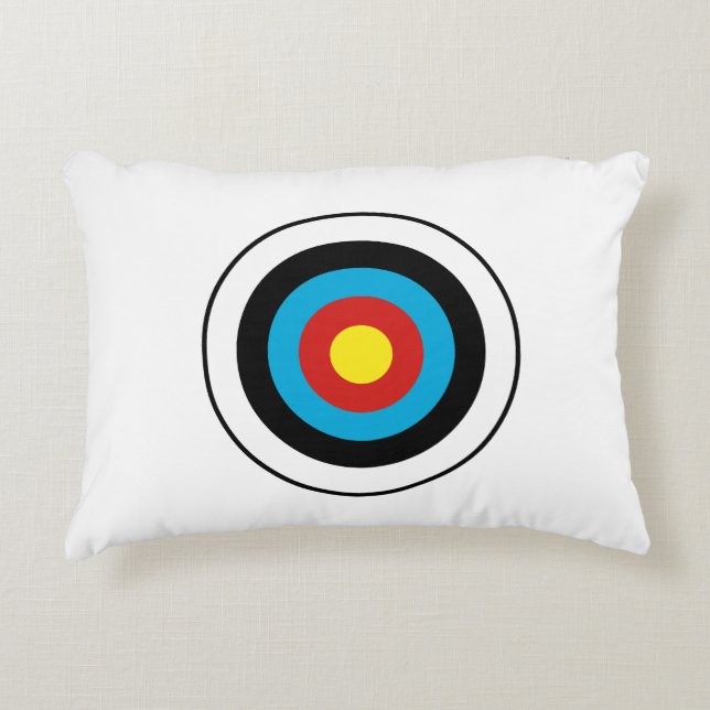 Almofada Decorativa Design de Alvo Bullseye (Frente)