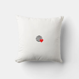 Almofada Decorativa | Design de Globo e Coração