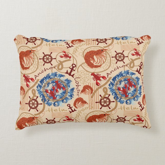 Almofada Decorativa Design de núcleo do Crustáceo (Frente)
