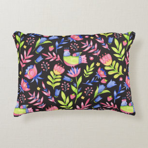 Almofada Decorativa Design de padrão uniforme floral. Flores de prima
