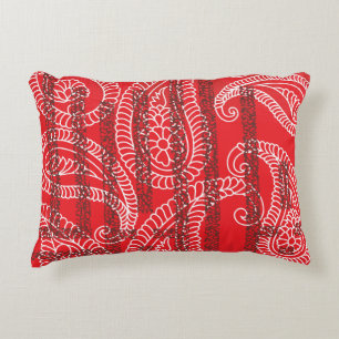 Almofada Decorativa Design de têxteis coloridos com paisagens intrinca