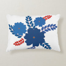 Design de vetor de flores azuis simples