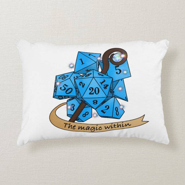 Almofada Decorativa Design do Sorcerer Dice (Frente)