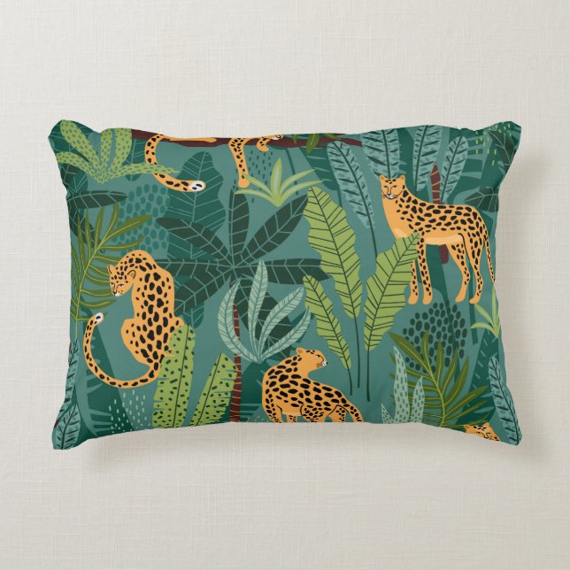 Almofada Decorativa Design ilustrado do leopardo (Frente)