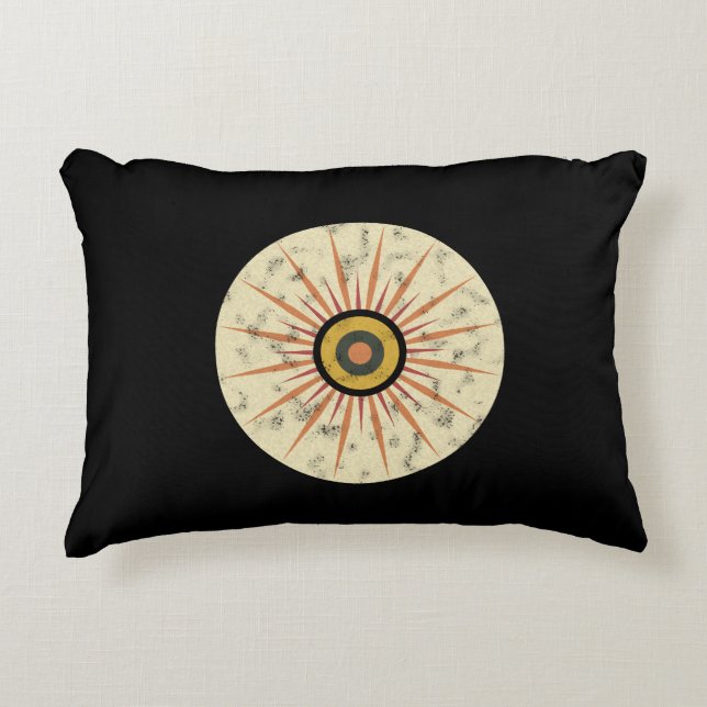 Almofada Decorativa Design Retro Boho Explosão Solar (Frente)