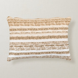Almofada Decorativa Design têxtil de ornamentado com cor laranja e bra