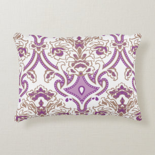 Almofada Decorativa design têxtil de ornamentado com p floral intrinca
