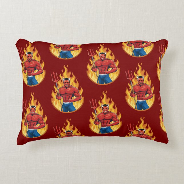 Almofada Decorativa Diabo com tridente (Frente)