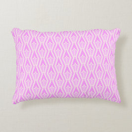 Almofada Decorativa Diamonds & Arrows Pink and White Accent Pillow 