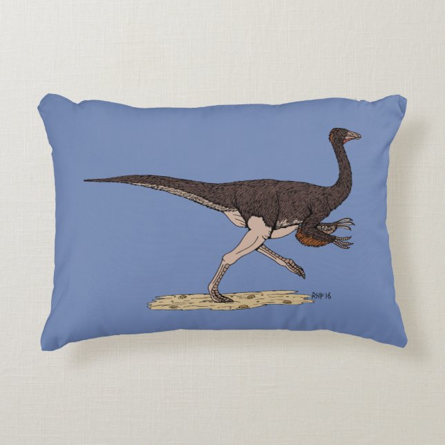 Almofada Decorativa Dinossauro Cretáceo Ornithomimus (Frente)
