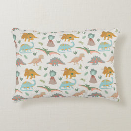 Almofada Decorativa Dinossauros Desenho Infantil Boho Quarto de Dinoss