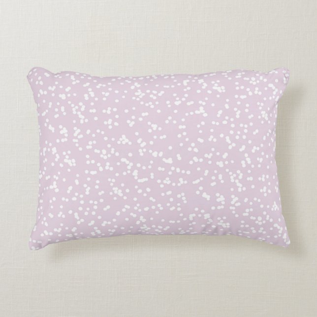 Almofada Decorativa Ditsy Dots Pattern - White on Dusty Pink (Frente)