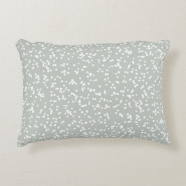 Almofada Decorativa Ditsy Dots Pattern - White on Gray Green