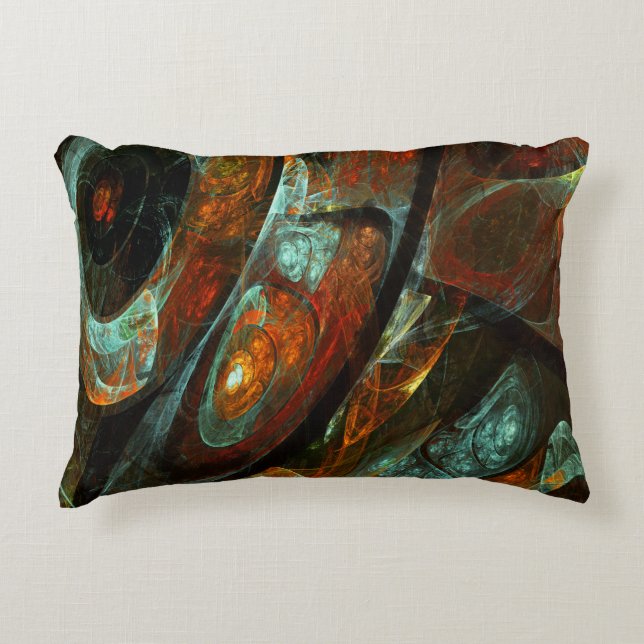 Almofada Decorativa Divisão de Abstrato de Tempo (Frente)