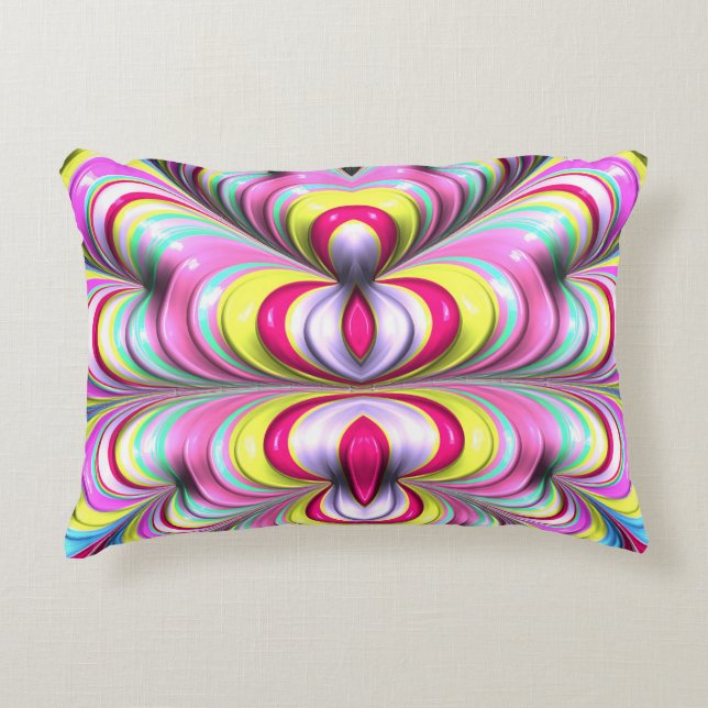 Almofada Decorativa ~DO PLANETA WOW ~ Design Fractal ~ (Frente)
