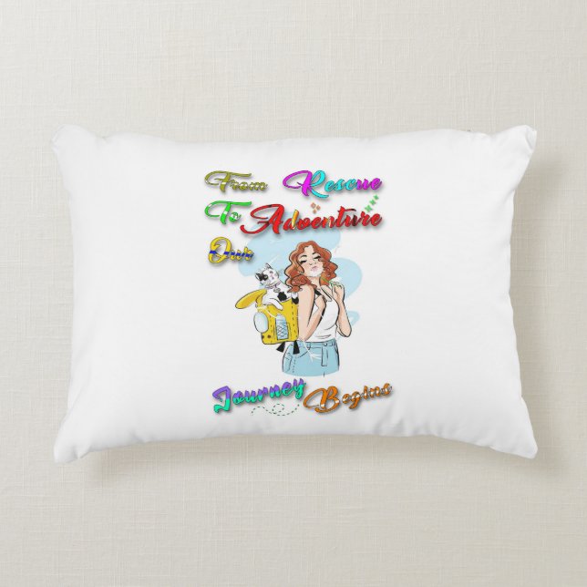 Almofada Decorativa Do Resgate Para Aventurar Nossa Viagem Começa Com  (Frente)