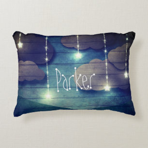 Almofada Decorativa Doce sonhos Noite Céu brilhando estrela enforcada