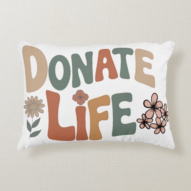 Almofada Decorativa Doe Vida (Frente)