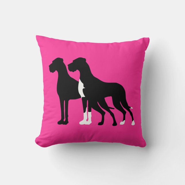 Almofada decorativa Dogue Alemão padrão (Frente)