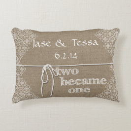 Almofada Decorativa Dois Se Tornaram Um Casamento