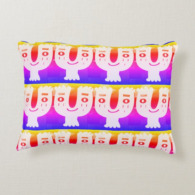 Almofada Decorativa Domingo de manhã feliz rosto (Verso)