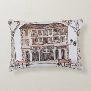Almofada Decorativa dos plátanos, Praça Paoli, L'Ile Rousse, Córsega