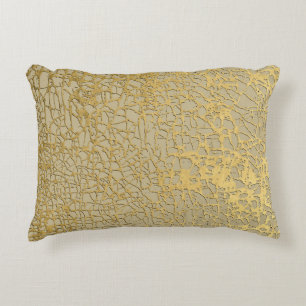 Almofada Decorativa Dourada Marblagem: Grunge Texture Design