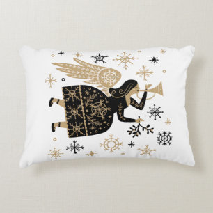 Almofada Decorativa Dourado Angel Stars Natal Carol Folkart