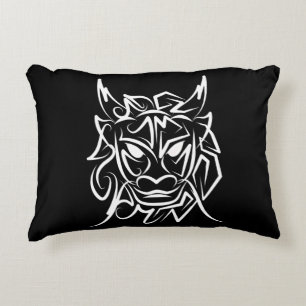 Almofada Decorativa Dragão Tribal Negro e Branco