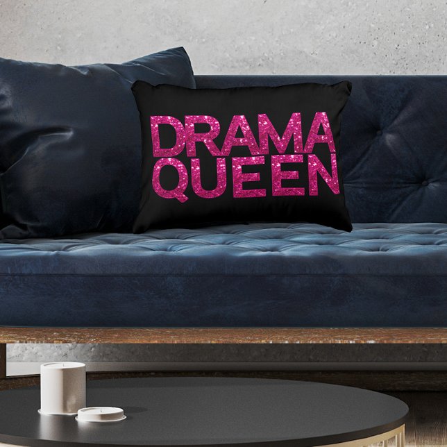 Almofada Decorativa Drama Queen Hot Pink Glitter (Check out coordinating products in our Drama Queen Collection)