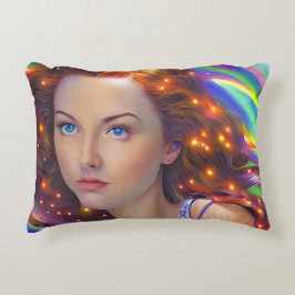 Almofada Decorativa DreamGirl com Luzes Arco-Íris