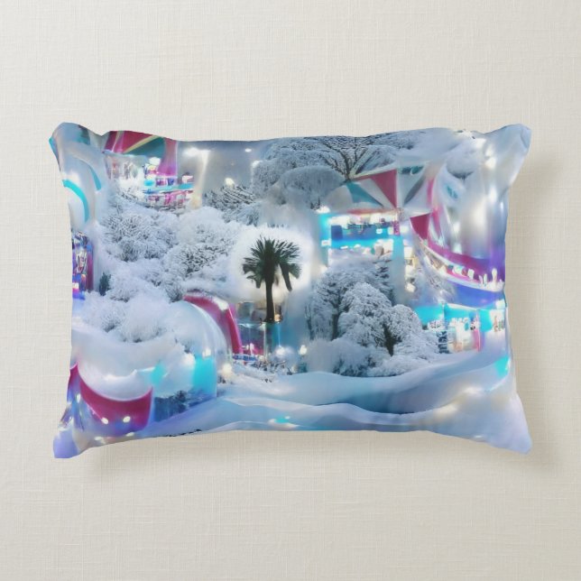 Almofada Decorativa Dreamy Winter Wonderland Lights (Frente)
