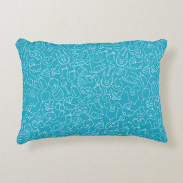 Almofada Decorativa É um Chá de fraldas azul