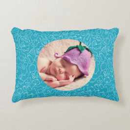 Almofada Decorativa É uma imagem personalizada de Chá de fraldas azul