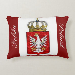 ALMOFADA DECORATIVA EAGLE POLONÊS COM COROA E CRISTA