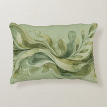 Earth Song Flowing Abstract Sage & Olive Greens