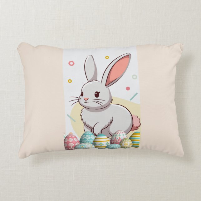 Almofada Decorativa Easter Bunny with Eggs (Frente)