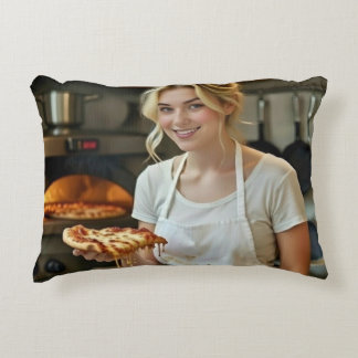 Almofada Decorativa Eating Pizza Photo Personalize Customize