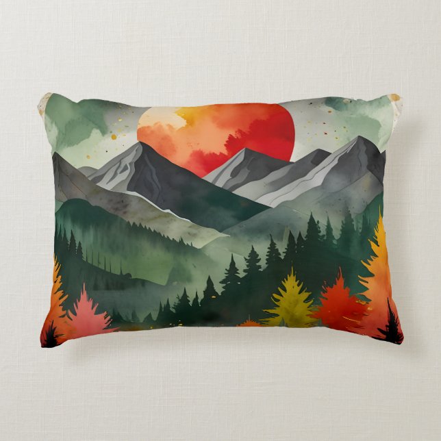 Almofada Decorativa Eclipse sobre a natureza (Frente)