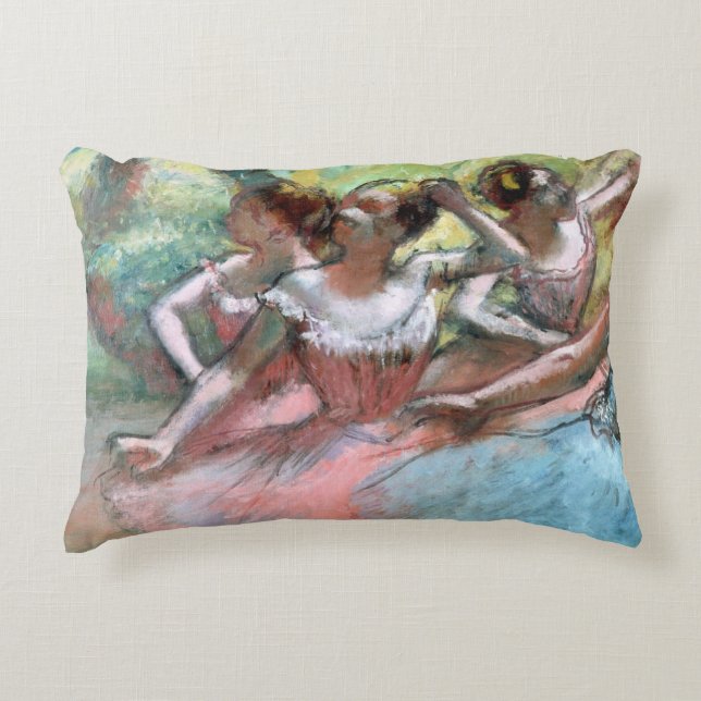 Almofada Decorativa Edgar Degas | quatro bailarinas no palco (Frente)