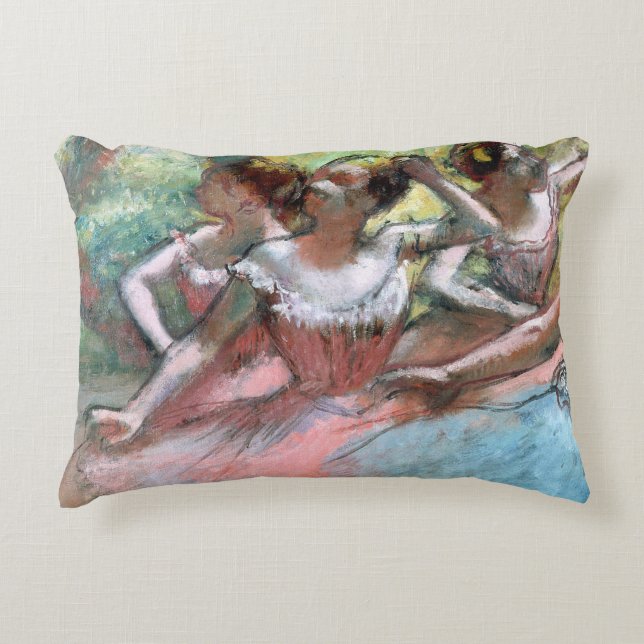Almofada Decorativa Edgar Degas | quatro bailarinas no palco (Frente)