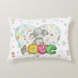 Almofada Decorativa Elefante de Cinza