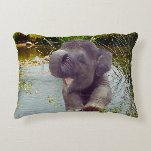 Almofada Decorativa Elefante e água