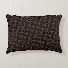 Almofada Decorativa Elegance Noir Brown & Black Patterno